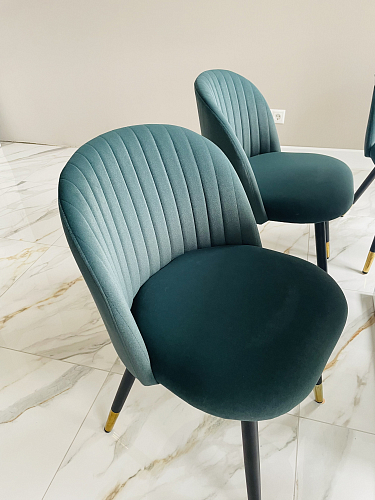 Стул на металлокаркасе Gabi 1 light purple / black / gold фото покупателя 147