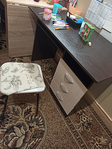 Стол письменный Бриз МДФ волна лайм / ясень светлый фото покупателя 249