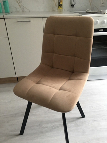 Стул на металлокаркасе Чилли бежевый / белый каркас фото покупателя 1059