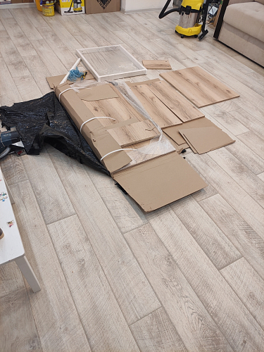 Письменный стол Битти Лофт 116х60х75 дуб делано светлый / белый матовый фото покупателя 98