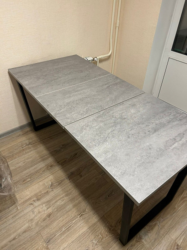 Деревянный стол Лота Лофт 120х75 белый матовый / дуб крафт золотой фото покупателя 167