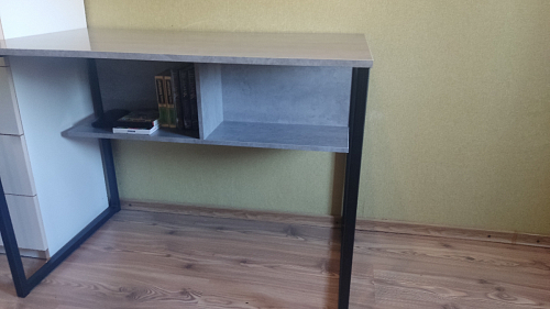 Письменный стол Клер Лофт дуб делано темный / черный матовый фото покупателя 44