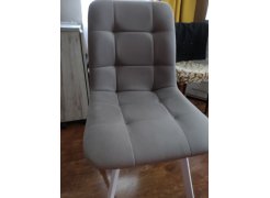 Стул на металлокаркасе Чилли синяя ткань / белый фото покупателя 653