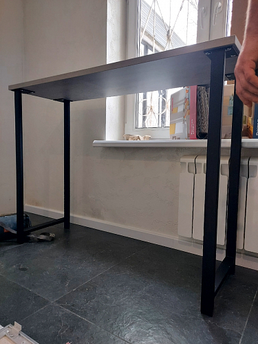 Барная стойка Дилан Лофт 120х50х90 бетон фото покупателя 60