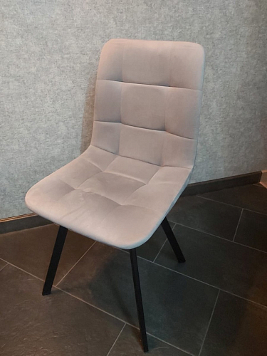 Стул на металлокаркасе Чилли синяя ткань / белый фото покупателя 1358