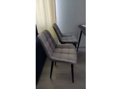 Стул на металлокаркасе Челси латте / черный фото покупателя 142