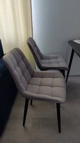 Стул на металлокаркасе Челси бежевый / черный фото покупателя 141