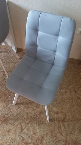 Стул на металлокаркасе Чилли бежевый / белый каркас фото покупателя 1104