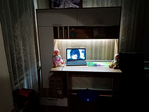 Письменный стол Лайт 03.243 дуб золотой (craft) / белый премиум фото покупателя 207