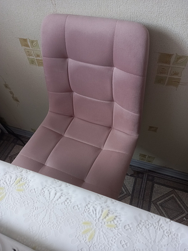 Стул на металлокаркасе Чилли К светло-серый велюр / черный каркас фото покупателя 676