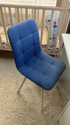 Стул на металлокаркасе Чилли темно-серый / черный каркас фото покупателя 259