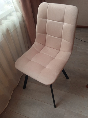 Стул на металлокаркасе Чилли синяя ткань / белый фото покупателя 1214