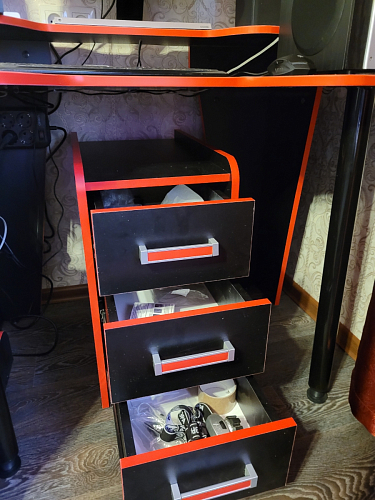 Тумба Ханна черная / красная  - Уцененный экземпляр фото покупателя 117