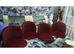 Стул на металлокаркасе Gabi 1 бежевый / черный с серебряными наконечниками фото покупателя 112