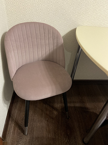 Стул на металлокаркасе Gabi 1 light blue / black / gold фото покупателя 983