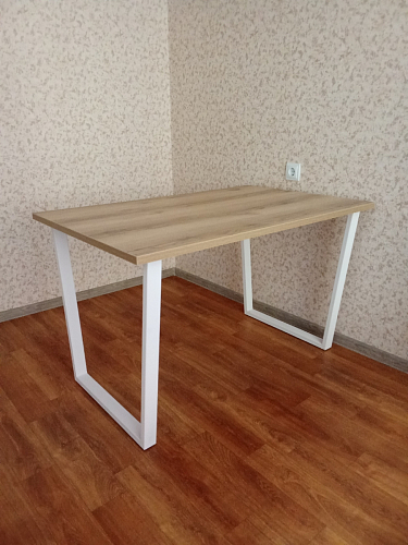 Деревянный стол Барон О 200 х 90 белая пленка шагрень / черный фото покупателя 67