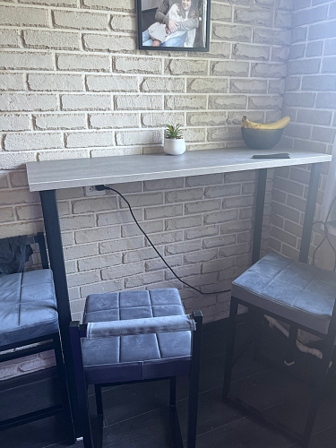 Барная стойка Дилан Лофт 120х60х110 бетон фото покупателя 17