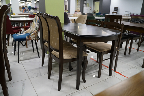 Стол обеденный раздвижной Modena/Модена MD-T4EX слоновая кость из шоурума 5