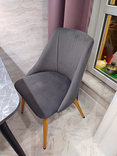 Стул на металлокаркасе Morgan dark gray фото покупателя 6