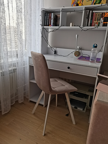 Стул на металлокаркасе Чилли синий / белый фото покупателя 1078