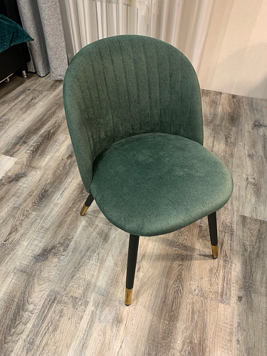 Стул на металлокаркасе Gabi 1 light blue / black / gold фото покупателя 947