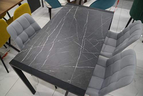 Стол Центавр дуб галифакс / черный матовый из шоурума 4