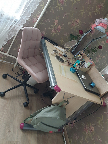 Компьютерное кресло Честер темно-серый / золото  - Уцененный экземпляр фото покупателя 36