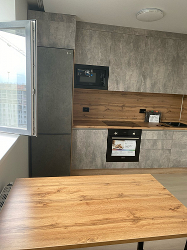 Деревянный стол Лота Лофт 140х80 черный матовый / бетон светлый фото покупателя 817