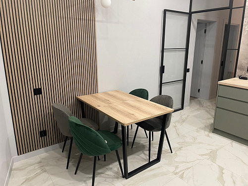 Стол Лота Лофт 140 25 мм черный матовый / бетон фото покупателя 503