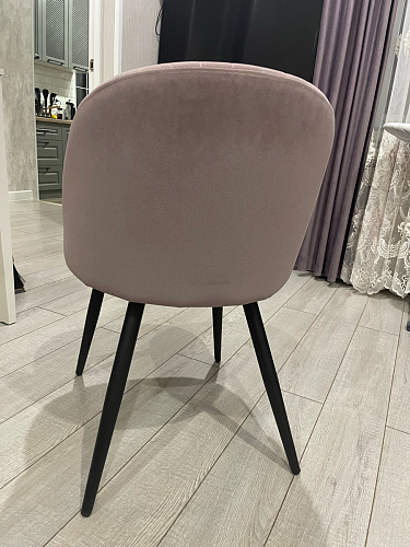 Стул на металлокаркасе Gabi 1 light purple / black / gold фото покупателя 75