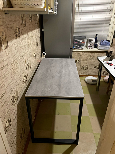 Письменный стол Битти Лофт 116х60х75 креатель / черный матовый фото покупателя 62