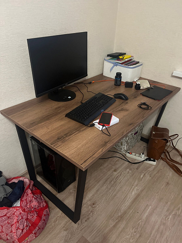 Деревянный стол Лота Лофт 120х75 белый матовый / дуб крафт золотой фото покупателя 842