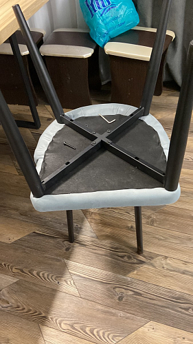 Стул на металлокаркасе Kora dark gray / black фото покупателя 325