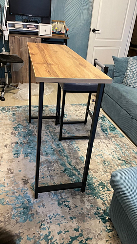 Барная стойка Дилан Лофт 120х40х98 дуб делано темный фото покупателя 9