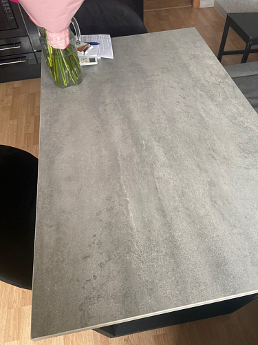 Деревянный стол Лота Лофт 120х75 белый матовый / дуб крафт золотой фото покупателя 95