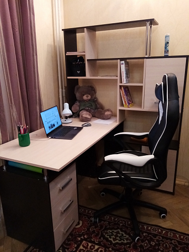 Компьютерный стол КС15 правый дуб сонома фото покупателя 33