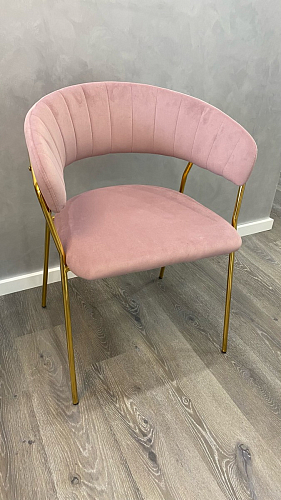 Стул на металлокаркасе Kamelia голубой / голубой / золотой фото покупателя 73