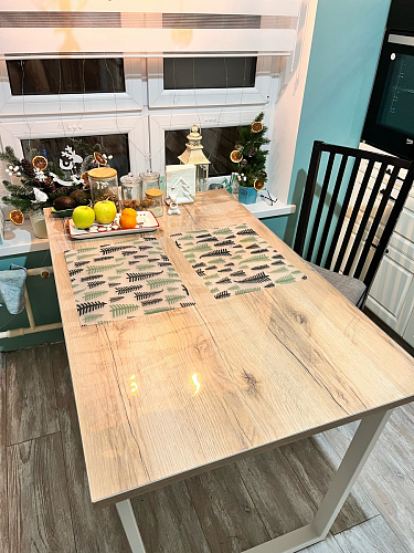 Стол Лота Лофт 120 25 мм сабия / белый матовый фото покупателя 892