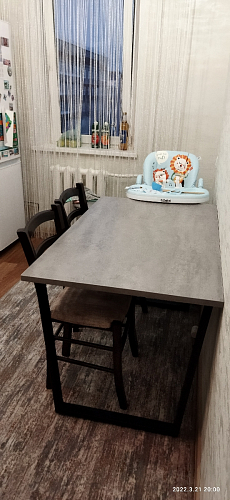 Деревянный стол Лота Лофт 140х80 дуб крафт табачный / черный матовый фото покупателя 236