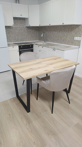 Стол Лота Лофт 140 25 мм черный матовый / бетон фото покупателя 1007