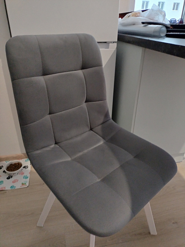 Стул на металлокаркасе Чилли синяя ткань / белый фото покупателя 89