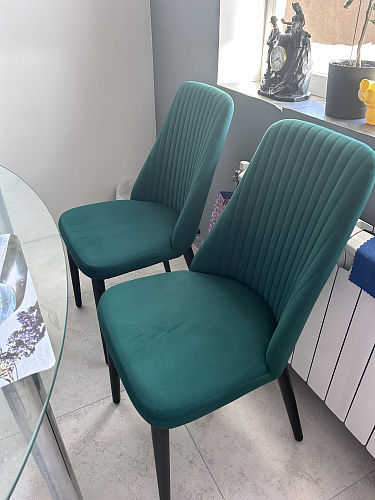 Стул на металлокаркасе Фена R зеленый / черный фото покупателя 1