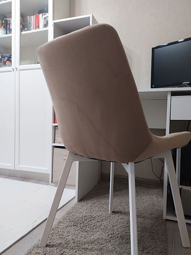 Стул на металлокаркасе Челси морская волна / черный фото покупателя 117