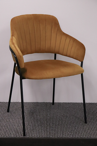 Стул на металлокаркасе Инклес желтый / черный глянец из шоурума 1