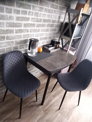 Стул на металлокаркасе Capri dark beige / white фото покупателя 42