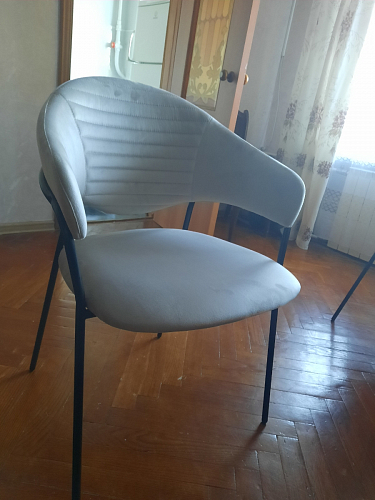 Стул на металлокаркасе Рансол синий / черный глянец фото покупателя 5