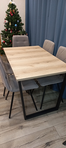 Деревянный стол Лота Лофт 120x75 дуб крафт табачный / черный матовый фото покупателя 190