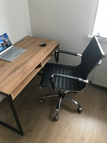 Письменный стол Леон Лофт бетон / черный матовый фото покупателя 173