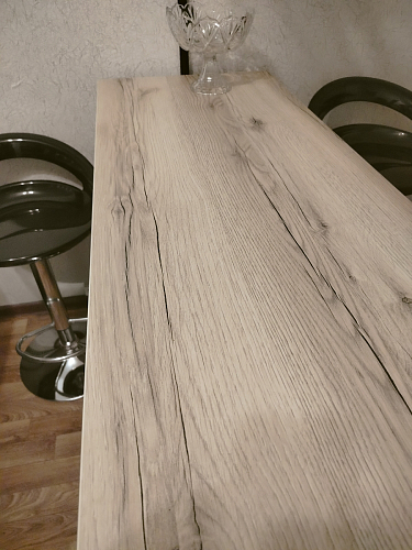 Барный стол Сари 120х50х171 дпк графит / черный фото покупателя 18