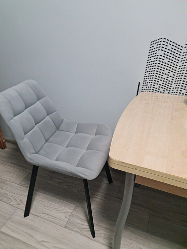 Стул на металлокаркасе Челси велюр коричневый / черный каркас фото покупателя 79